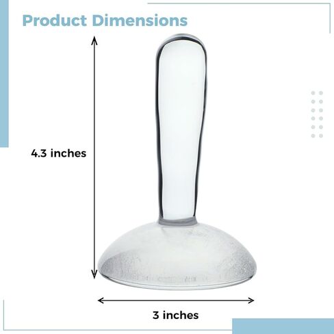 Flat Bottom Glass Muller Grinding Pestle for Pigments, Clear for Paint Making in Saudi Arabia