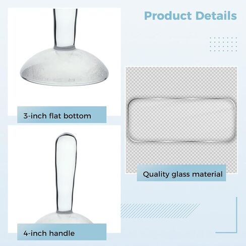 Flat Bottom Glass Muller Grinding Pestle for Pigments, Clear for Paint Making in Saudi Arabia