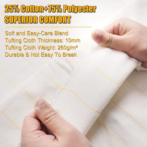 1*PC 40"x 40" Rug Backing Non-Slip, Rug Tufting Cloth for Tufting Gun, Rug Making, Thick Carpet Edging Fabric with Plum Blossom Pattern for DIY Crafts, Punch Needle Monks Cloth for Rug Making in Saudi Arabia