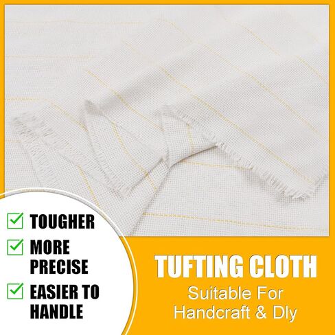 1*PC 40"x 40" Rug Backing Non-Slip, Rug Tufting Cloth for Tufting Gun, Rug Making, Thick Carpet Edging Fabric with Plum Blossom Pattern for DIY Crafts, Punch Needle Monks Cloth for Rug Making in Saudi Arabia