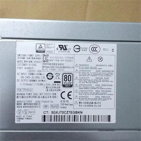 180W PSU for 280 288 285 400 G3 G4 G5 MT 86 G1 G2 Pro MT Power Supply L08261-004 901771-004 901771-002 PCH023 in Kuwait