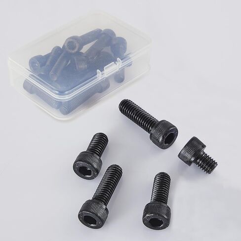 M12-1.75 x 50mm 6pcs Hex Socket Head Cap Screws Bolts, 12.9 Grade Alloy Steel, Black Oxide Finish, Metric Allen Drive, Full Thread in Kuwait