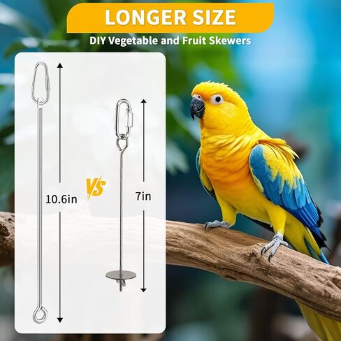 2 PCS طيور الطائر أكواب أطباق مع 3 أجهزة كمبيوتر حامل طعام للقفص ، ببغاء الأوعية الماء الغذائية وأطواق الفاكهة الخضار علف علف ، مغذيات الطيور الفولاذ المقاوم للصدأ للحيوانات الصغيرة ، 5 أجزاء. in Kuwait