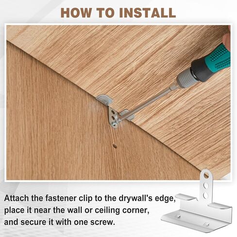 Shimeyao 100 Pack 1/2 بوصة ركن الركن Drywall Clip Clip Drywall Repair Clip Back-Up Saver in Kuwait