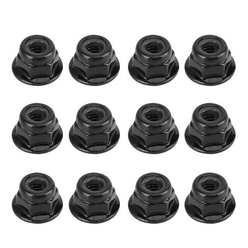 12 PCS NUTS TRACK ، RC NUTS ، 4 مم قفل القفل غير المتوافق مع SCX10 ، 1/10 RC طراز سيارة (أسود) in Saudi Arabia
