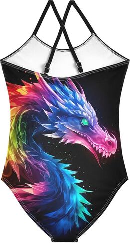 Toddler Color Flame Dragon One Piece Swimsuits for Girls 3T 202a0632 in Kuwait