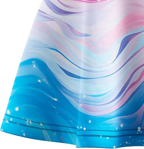 LQSZ Girls One Piece Floral Skirted Swimsuit Modest Beach Swim Dress for Kids 3-12Years in Saudi Arabia