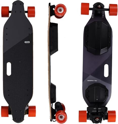 لوح التزلج الكهربائي Meepo V5 مع Remote ، 2500 * 2 محركات حزام قوية ، 28 ميلاً في الساعة/45 كيلومترًا في الساعة-تصل إلى 28 مترًا/45 كم ، نطاق الجيل التالي من الطراد الكهربائي ، للشباب والبالغين in Kuwait