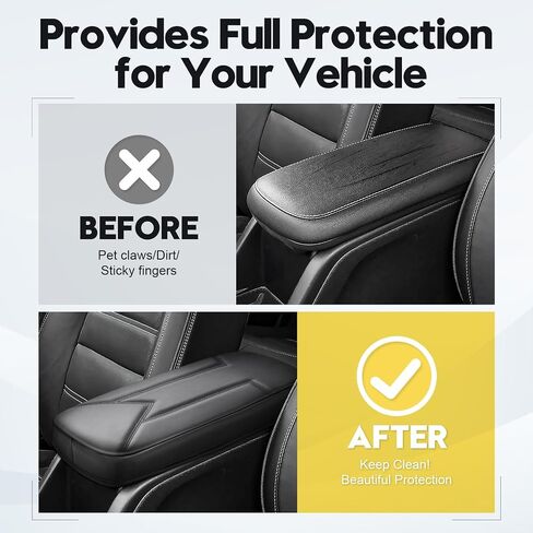 FIILINES Center Console Cover for Subaru Forester 2025, with Side Pockets Armrest Cover Pad Cushion Protector Forester Accessories Armrest Cover Anti-Scratch Black in Saudi Arabia