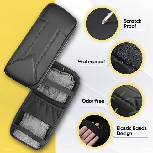 FIILINES Center Console Cover for Subaru Forester 2025, with Side Pockets Armrest Cover Pad Cushion Protector Forester Accessories Armrest Cover Anti-Scratch Black in Saudi Arabia