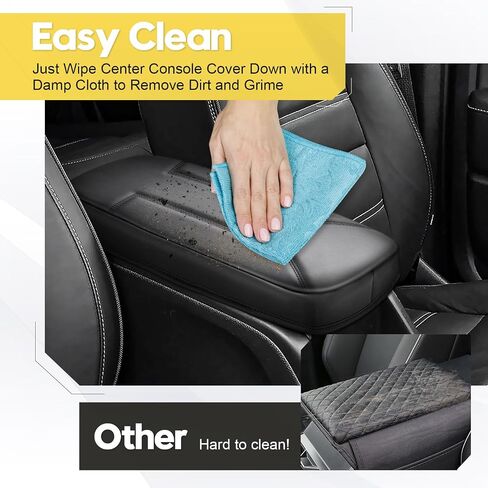 FIILINES Center Console Cover for Subaru Forester 2025, with Side Pockets Armrest Cover Pad Cushion Protector Forester Accessories Armrest Cover Anti-Scratch Black in Saudi Arabia