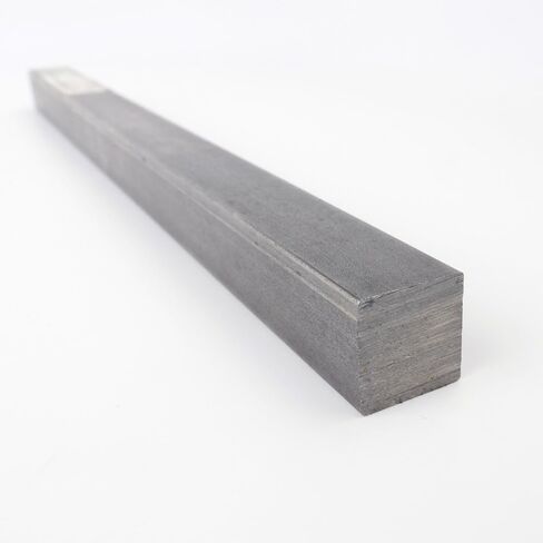 1018 Carbon Steel Square Bar, Unpolished (Mill) Finish, Cold Finished Temper, ASTM A108, 3/8" Thickness, 3/8" Width, 72" Length, OnlineMetals in Saudi Arabia