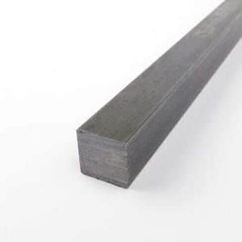 1018 Carbon Steel Square Bar, Unpolished (Mill) Finish, Cold Finished Temper, ASTM A108, 3/8" Thickness, 3/8" Width, 72" Length, OnlineMetals in Saudi Arabia