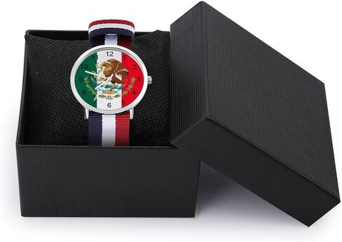 ساعة معصم العلم المكسيكي ساعة النايلون القابلة للتعديل نايلون فرقة العمل في الهواء الطلق عمل wristwatch من السهل قراءة الوقت ، الأناقة ، 202403193 in Saudi Arabia