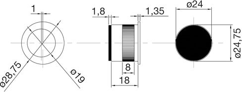MARCHESI 4066-253 Black Matt Forehead Pull Handle Inlet Diameter 25 mm Aluminium in Saudi Arabia