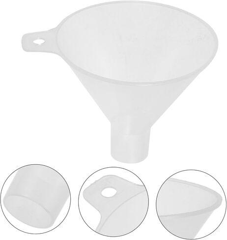 PRETYZOOM 100mm Laboratory Plastic Pp Funnel Powder Funnel Filter Wide Mouth Lab Filling in Saudi Arabia
