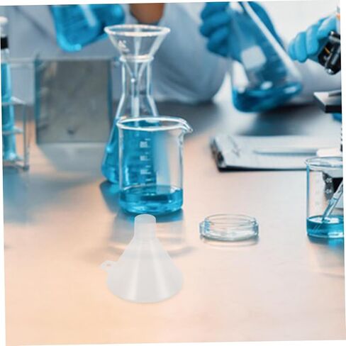 PRETYZOOM 100mm Laboratory Plastic Pp Funnel Powder Funnel Filter Wide Mouth Lab Filling in Saudi Arabia