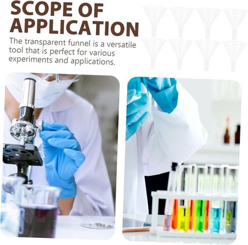 Pretyzoom 20pcs مجموعة قمع البلاستيك مجموعة الترشيح للمطبخ المنزلي والاستخدام المختبري in Saudi Arabia