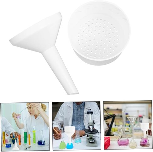 GLEAVI 2Pcs Buchner Funnel Set PP Plastic Filtration Funnels for Laboratory Detachable Filter Paper for Liquid and Powder Filtration in Saudi Arabia