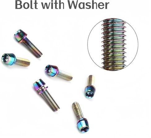 Bicycle Stem Hex M5x18mm Tapered Head Bolt with Washer Screws Bolts for BMX/MTB/Road Bike Replacement (Purple) in Kuwait