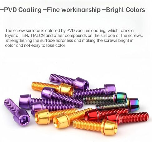 Bicycle Stem Hex M5x18mm Tapered Head Bolt with Washer Screws Bolts for BMX/MTB/Road Bike Replacement (Purple) in Kuwait