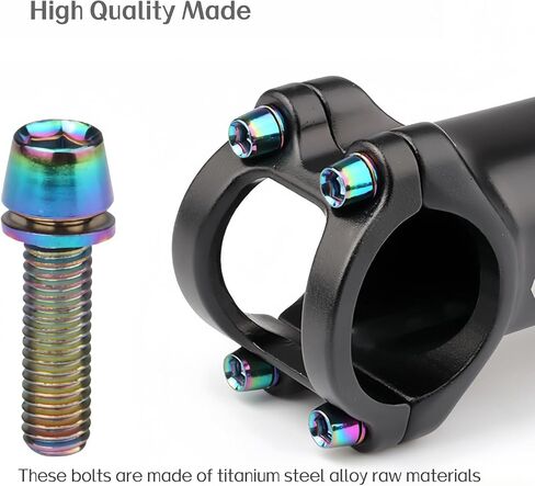 Bicycle Stem Hex M5x18mm Tapered Head Bolt with Washer Screws Bolts for BMX/MTB/Road Bike Replacement (Purple) in Kuwait