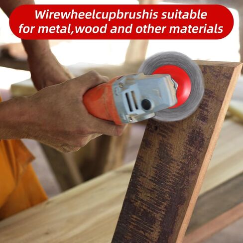 12 Pack Wire Wheel for Angle Grinder, Coarse Crimped Wire Wheel Brush Wire Cup Brush 4 1/2 Angle Grinder Wire Wheel, Angle Grinder Attachments with 5/8-11unc Threaded Arbor in Saudi Arabia