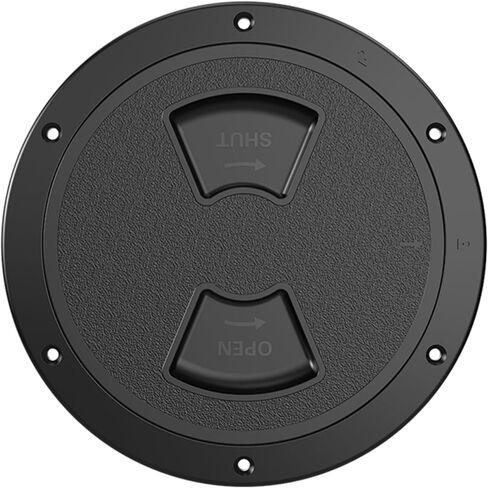 Seaflo 02-Series Marine Circular Deck Plate/فحص القوارب ، ABS ، ABS ، Corrosion/UV مقاومة ، غير قابلة للانزلاق ، ث/غطاء قابل للفصل للقوارب واليخوت ، ضمان لمدة 4 سنوات (أبيض/أسود. 4 "، 5" ، 6 "و 8") in Kuwait