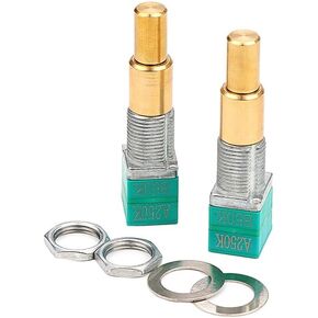 2Pcs Dual Concentric Brass Dual Shaft Rotary Potentiometer With Center Detent Guitar Potentiometer A250K/C1M in Kuwait