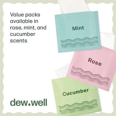 Deodorant Wipes - A Fresh Start When You’re On the Go - Aluminum, Paraben, and Sulfate Free - Rose Scent - 50 Individually Wrapped Wipes in Saudi Arabia