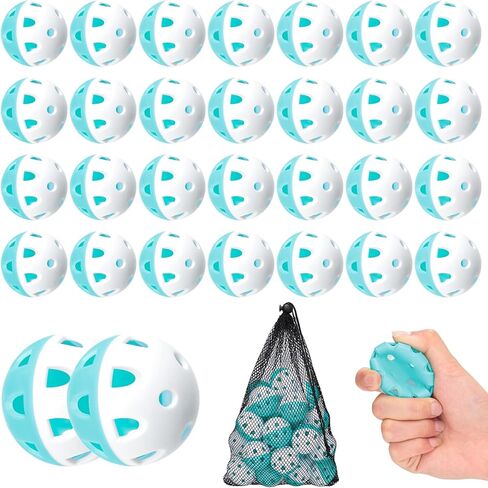 30/60 PCS MINI Practice Baseballs لضرب كرات تدريب 1.65 بوصة من كرات الممارسة خفيفة الوزن مع حقيبة رباط للرياضة الخارجية الداخلية التي تضرب التدريب على الضرب in Kuwait