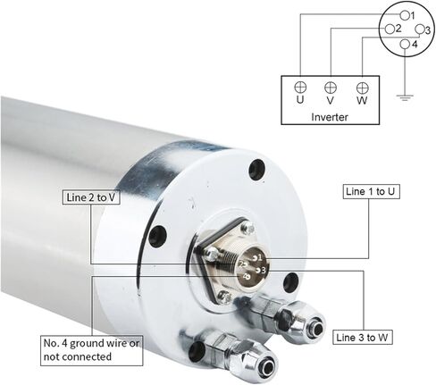 2.2kW 220V 380V محرك مغزل مبرد بالمياه 4 قطع تحمل ER20 Chuck Diameter 80x235mm GDZ-23 (2.2KW ER20 220V) in Kuwait