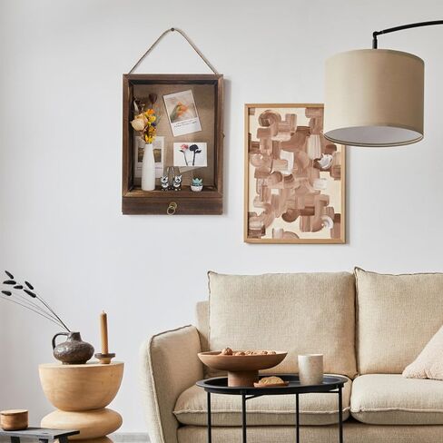 11x16 صندوق الظل العميق مع الرفوف وعلبة مربع الذاكرة السوداء المكبوكة للأدراج لمجمع ، التذاكر مع عملات معدنية ميداليات العسكرية زهور الزفاف in Kuwait