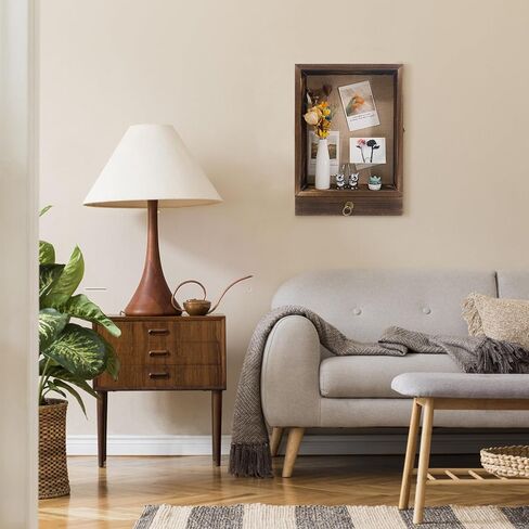 11x16 صندوق الظل العميق مع الرفوف وعلبة مربع الذاكرة السوداء المكبوكة للأدراج لمجمع ، التذاكر مع عملات معدنية ميداليات العسكرية زهور الزفاف in Kuwait