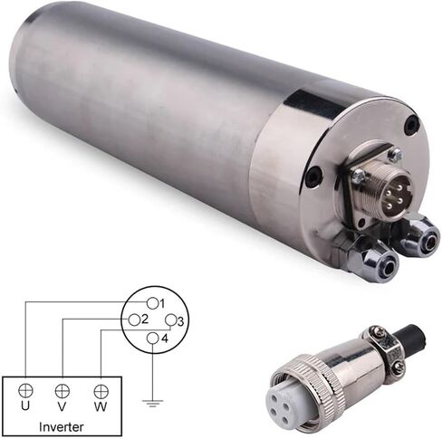 1.2KW ER11 4PCS Ball Bearing Water-Cooled Electric Spindle 62mm high Speed high Torque(1.2kw 24000rpm 220V) in Saudi Arabia