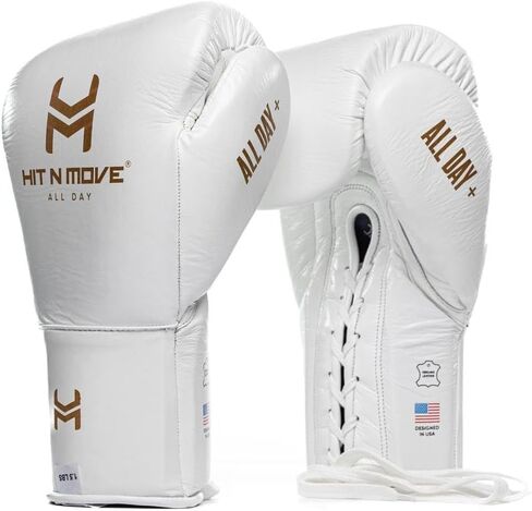 HIT N MOVE All Day Plus Weighted Boxing Gloves Men, Boxing Equipment, Heavy Bag Workout Gloves for Boxing, Kickboxing, Muay Thai, MMA, 24 oz 1.5lbs in Saudi Arabia