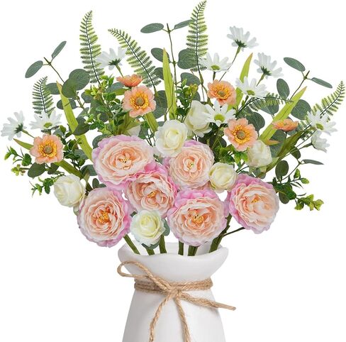 إكليل من الزهور الصيفية الربيع للباب الأمامي ، 22 بوصة الأزرق والأبيض الكوبية الاصطناعية وإكليل السحلية مع التوت والمساحات الخضراء ، ديكور الأزهار المزرعة ، لنافذة جدار الباب الأمامي الداخلي في الهواء الطلق in Kuwait