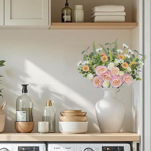 إكليل من الزهور الصيفية الربيع للباب الأمامي ، 22 بوصة الأزرق والأبيض الكوبية الاصطناعية وإكليل السحلية مع التوت والمساحات الخضراء ، ديكور الأزهار المزرعة ، لنافذة جدار الباب الأمامي الداخلي في الهواء الطلق in Kuwait