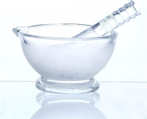 1PCS LAB قطرها 60 مم إلى 180 مم من الهاون الزجاج ووعاء الهاون الزجاجي (150 مم) in Kuwait