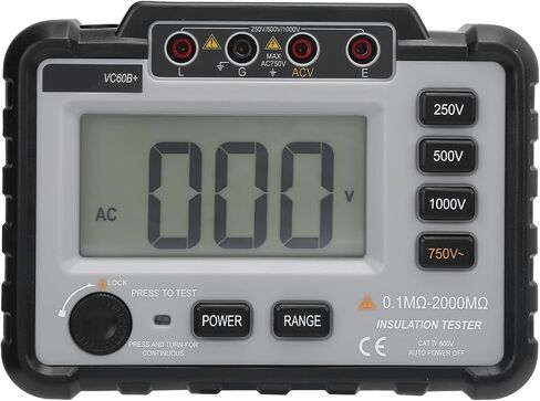 Electronic Megohmmeter LCD Backlight Insulation Tester Portable Handheld for Motor Cable Testing in Saudi Arabia