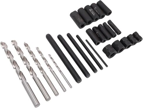 25 Pcs Screw Extractor Set Broken Remover Kit High Hardness Molybdenum Steel with Drill for and Fastener Removal in Saudi Arabia