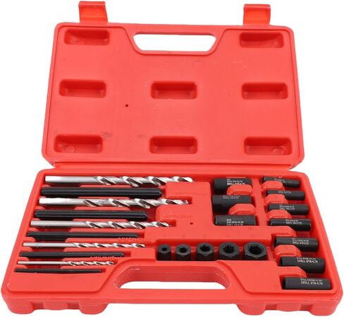 25 Pcs Screw Extractor Set Broken Remover Kit High Hardness Molybdenum Steel with Drill for and Fastener Removal in Saudi Arabia