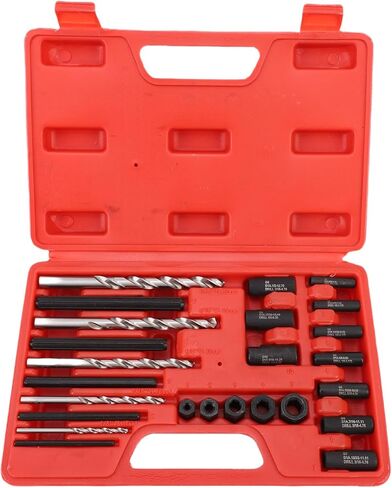 25 Pcs Screw Extractor Set Broken Remover Kit High Hardness Molybdenum Steel with Drill for and Fastener Removal in Saudi Arabia
