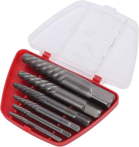 Damaged Screw Extractor, Steel Hardened Screw Extractor Remover Kit, Portable Broken Bolt Extractor Kit, Stripped Screw Extractor Set for Automotive Maintenance in Saudi Arabia