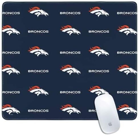 لوحة فأر ألعاب Skinit متوسطة - تصميم سلسلة NFL Denver Broncos BLITZ المرخص رسميًا مع حواف مخيط ، وقاعدة مطاطية مقاومة للماء ، وحصيرة مكتب للوحة المفاتيح والماوس in Kuwait