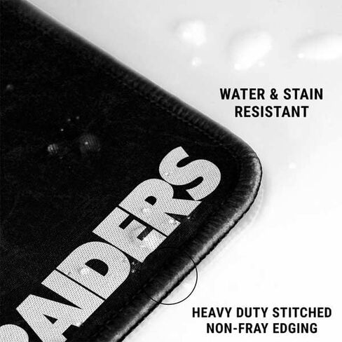 Skinit Large Gaming Mouse Pad - Officially Licensed Las Vegas Raiders Distressed Design with Stitched Edges, Waterproof, Non-Slip Rubber Base, Desk Mat for Keyboard & Mouse, 31.5" x 11.8" inches in Saudi Arabia