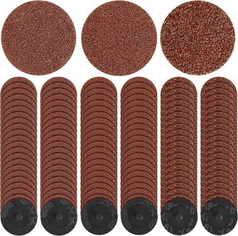150 Pcs Sanding Discs Sets 2 Inch Surface Conditioning Discs 36/60/80 Grit Roll Lock Die Grinder Sanding Disc for Polish Rust Paint Removal Surface Prep Strip Grind in Saudi Arabia