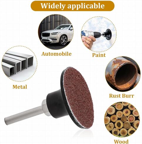 150 Pcs Sanding Discs Sets 2 Inch Surface Conditioning Discs 36/60/80 Grit Roll Lock Die Grinder Sanding Disc for Polish Rust Paint Removal Surface Prep Strip Grind in Saudi Arabia