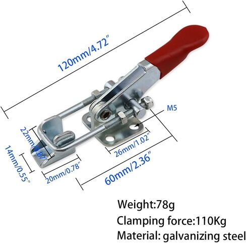 Toggle Clamp Quick Clamping Latch Lock 40323 Adjustable U Bolt Holding Quick Release Latch (4 pcs) in Kuwait