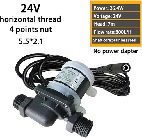 مضخة مياه معززة IP68 DC 12V 24V صامت 4 نقاط سخان ماء ملخمة دش الأرض التدفئة مضخة الداعم الصامتة 1pcs (24 فولت عمودي) in Saudi Arabia